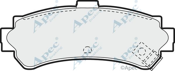 APEC BRAKING Комплект тормозных колодок, дисковый тормоз PAD888